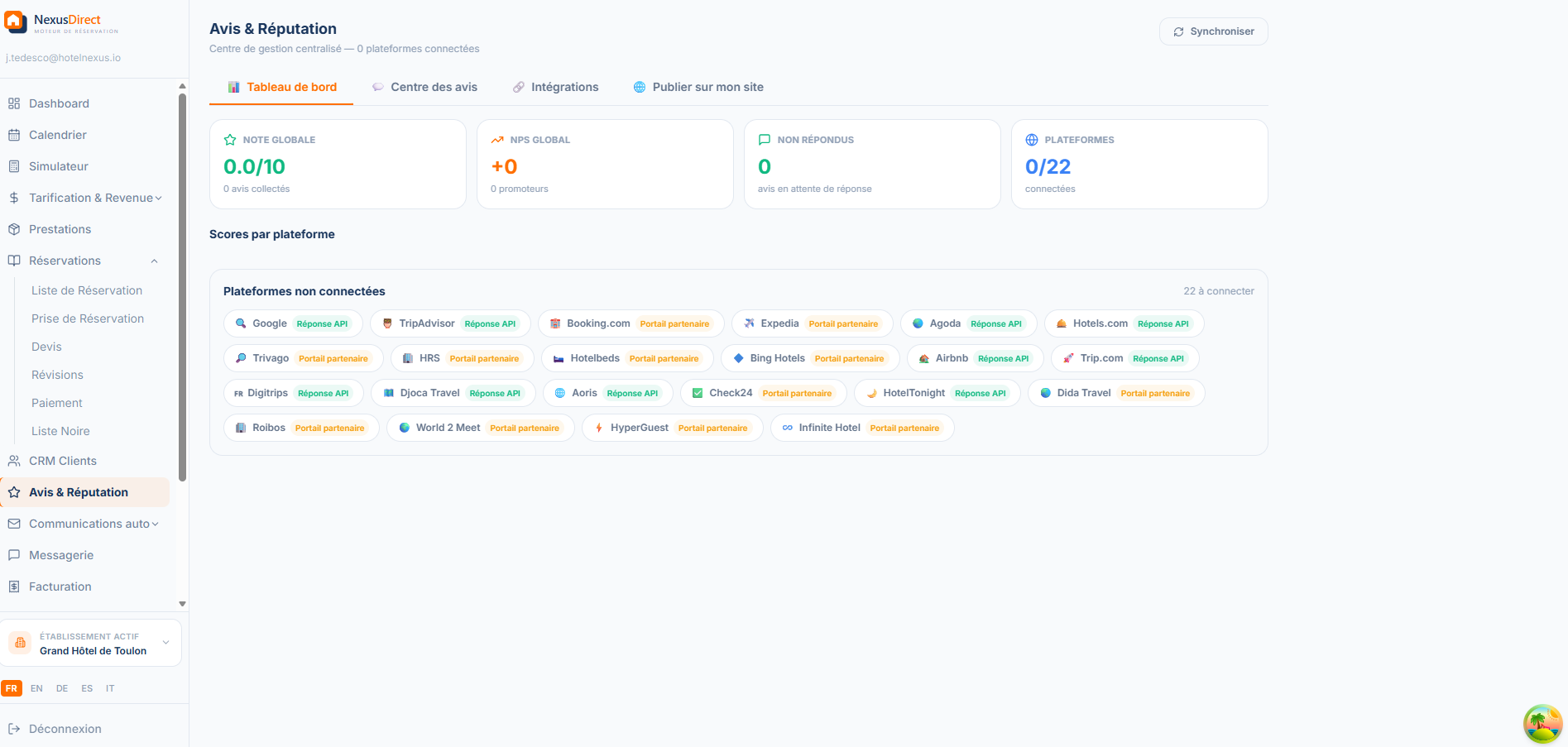 Avis & Réputation — NexusDirect Back Office Manager
